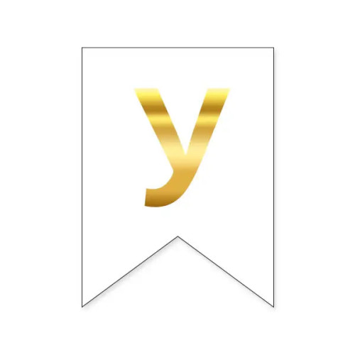Буква У на флажке 16*12 см для индивидуальных надписей Белый и золото Буква У на флажке 16*12 см для индивидуальных надписей Белый и золото