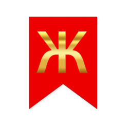 Буква Ж на флажке 16*12 см для индивидуальных надписей Красный и золото