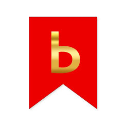 Буква Мягкий знак на флажке 16*12 см для индивидуальных надписей Красный и золото