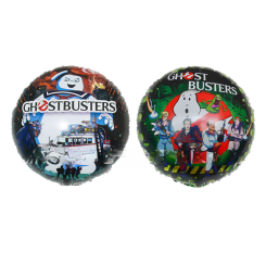 Шар фольгированный круглый 18" 45 см двухсторонний с рисунком Охотники за привидениями Разноцветный