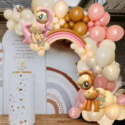 Набор 105 шаров для арки фотозоны Две пони My Little Pony Ретро розовый