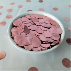 Конфетти кружочки Металлик 1,5 см 10 грамм Розовый 