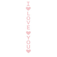 Подвеска для шарика 110 см I love you Розовый