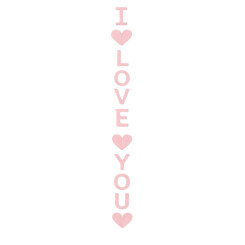 Подвеска для шарика 110 см I love you Розовый