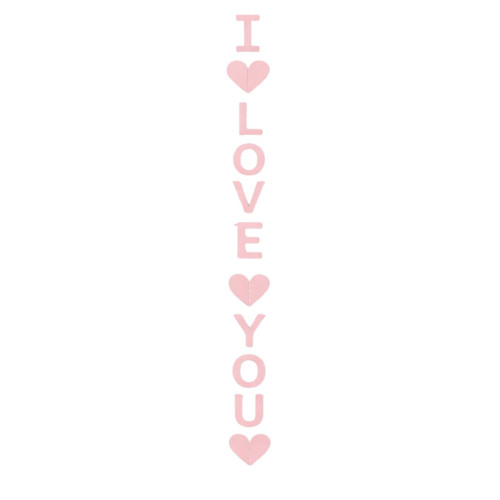 Подвеска для шарика 110 см I love you Розовый