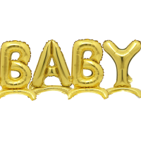 Набор фольгированных букв на подставке BABY 80 см Золото