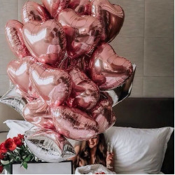 Звёзды, сердца фольгированные