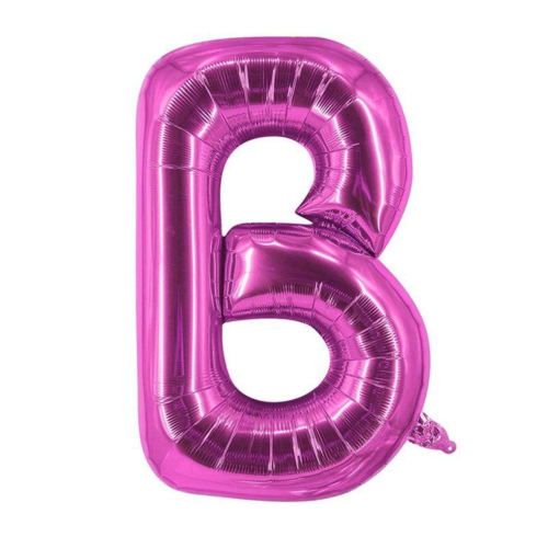 Шар фольгированный фигурный Буква В 16" 40 см Фуксия Шар фольгированный фигурный Буква В 16" 40 см Фуксия