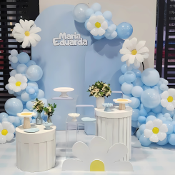 Набір 100 куль для арки фотозони Ромашкове небо з баблс Блакитний