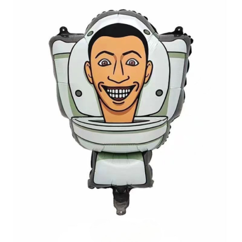 Куля фольгована фігурна 43х65 см Skibidi Toilet Скібіді туалет Сірий Куля фольгована фігурна 43х65 см Skibidi Toilet Скібіді туалет Сірий
