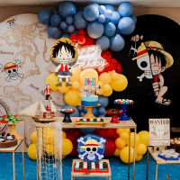 Набор 100 шаров для арки фотозоны Золото Луффи One Piece Желтый и красный