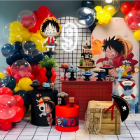 Набор 105 шаров для арки фотозоны с баблс Луффи король пиратов One Piece Красный и сапфир
