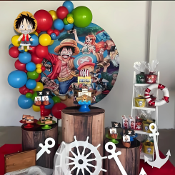 Набор 55 шаров для арки фотозоны Капитан Луффи One Piece Разноцветный