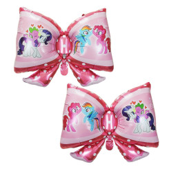 Шар фольгированный фигурный 73х53 см Бант Мой маленький пони My Little Pony Розовый