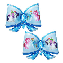 Шар фольгированный фигурный 73х53 см Бант Мой маленький пони My Little Pony Голубой