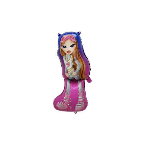 Шар фольгированный фигурный 39х77 см Кукла Братц Bratz со светлыми волосами Разноцветный Шар фольгированный фигурный 39х77 см Кукла Братц Bratz со светлыми волосами Разноцветный