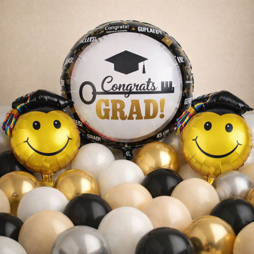 Набор 25 шариков на Выпуск Шаг в будущее Золото и серебро
