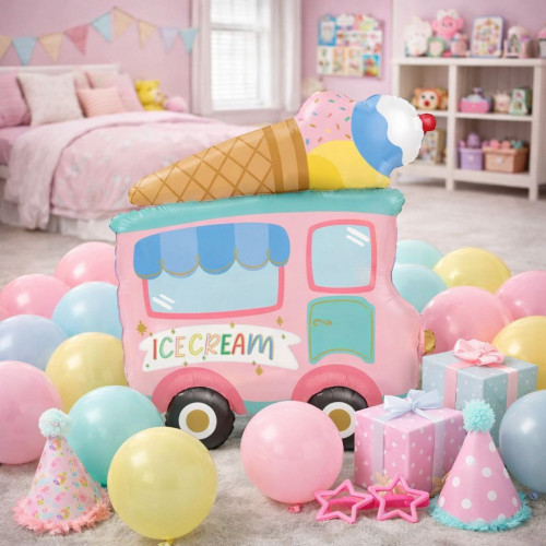 Набір 20 кульок Фургончик смаколиків Рожевий і жовтий