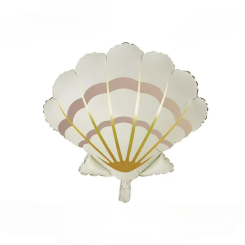 Шарик фольгированный фигурный 62х66 см Ракушка Сатин Айвори