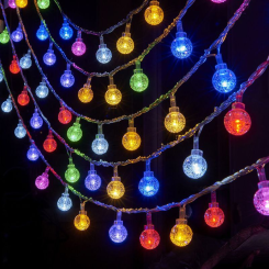 Светодиодная 20 LED гирлянда 3 метра Шарики Цветной свет Батарейки