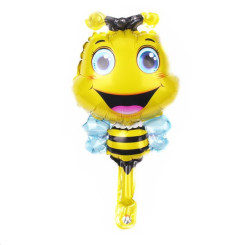 Шар фольгированный мини фигура 35х35 см Пчелка Bee Желтый