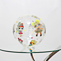 Шар сфера баблс 24" 60 см с рисунком ЛОЛ Разноцветный