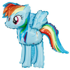 Шар фольгированный фигурный 40х50 см Пони Радуга Дэш My Little Pony Голубой