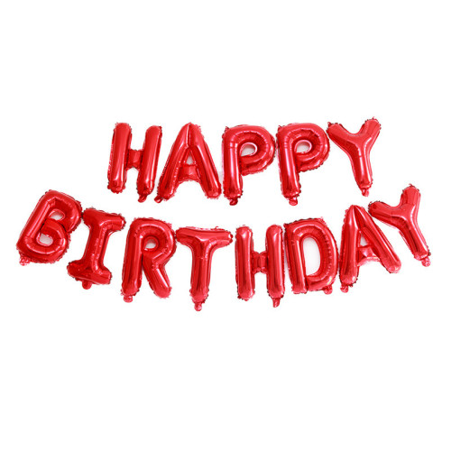 Куля фольгована напис надувний 40 см Happy Birthday Червоний Куля фольгована напис надувний 40 см Happy Birthday Червоний