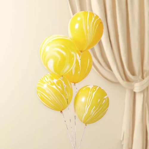 Шары латекс 10" 25 см Агат Желтый Упаковка 5 шт Шары латекс 10" 25 см Агат Желтый Упаковка 5 шт