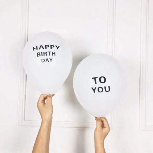 Шары латекс 12" 30 см с надписью Happy birthday to you Белый Упаковка 6 шт Шары латекс 12" 30 см с надписью Happy birthday to you Белый Упаковка 6 шт