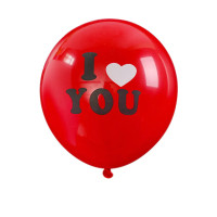 Шары латекс 12" 30 см с надписью I love you Красный Упаковка 5 шт