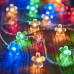 Светодиодная 20 LED гирлянда 3 метра Цветочки Разноцветный свет Батарейки Светодиодная 20 LED гирлянда 3 метра Цветочки Разноцветный свет Батарейки