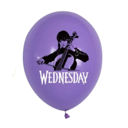 Шар латексный 12" 30 см с рисунком Венсдей Wednesday Виолончель Фиолетовый Шар латексный 12" 30 см с рисунком Венсдей Wednesday Виолончель Фиолетовый